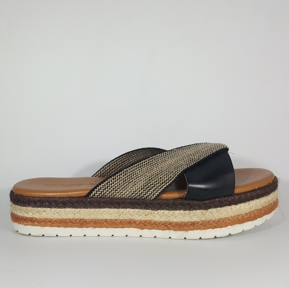 NR Rapisardi Interlocking Two Band Platform Sandal